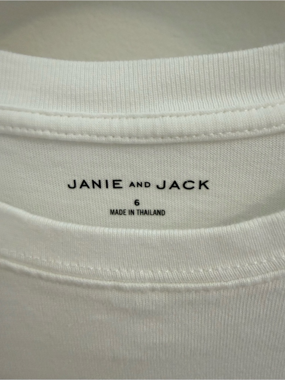 Janie and Jack Boys Size 6 White Tee with Black, Red & Blue Race Car Appliqués - Picture 3 of 3